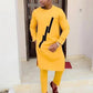 Men Dashiki Long Sleeve 2 Piece Set Traditional Outfit Clothing - Samslivos