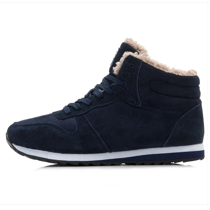 Winter Sports Black and Blue Winter Boots Ankle