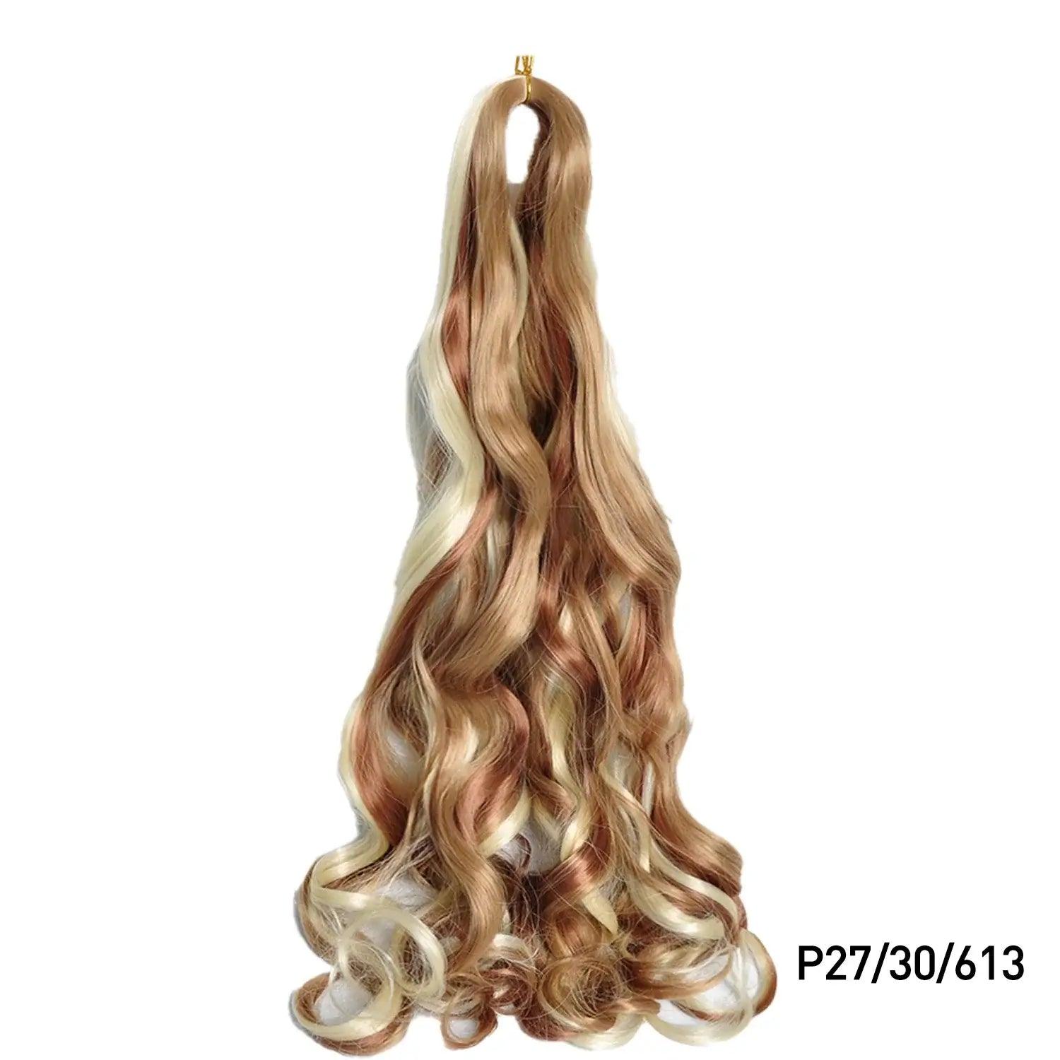 Loose Wave Spiral Curl Braids Synthetic Hair French Curls - SAMFILS