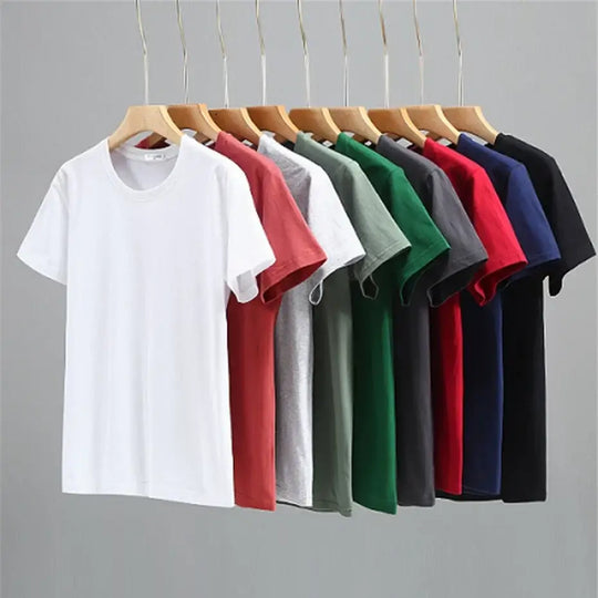 Summer Short Sleeve T-shirt Men Cotton T Shirt Plus - Samslivos