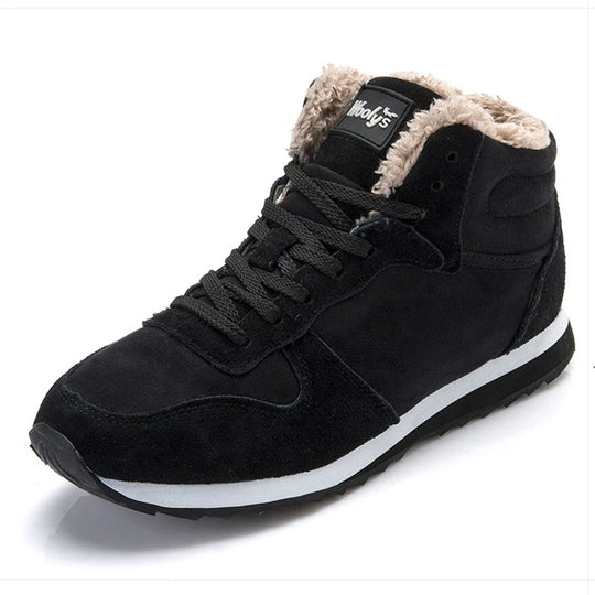 Winter Sports Black and Blue Winter Boots Ankle