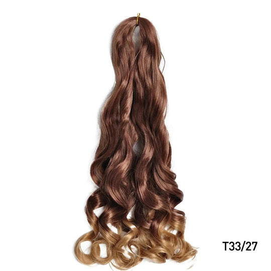 Loose Wave Spiral Curl Braids Synthetic Hair French Curls - Samslivos