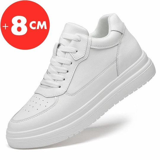 Sneakers Man Elevator Shoes Height Increase Insole White - Samslivos