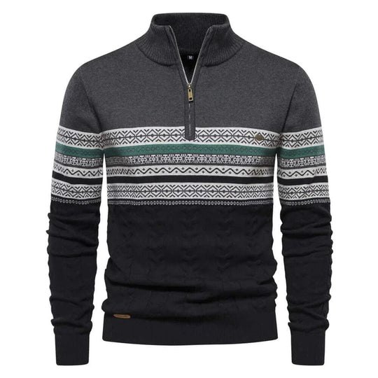 Cotton Sweaters for Men Ethnic Patterns Casual - SAMFILS