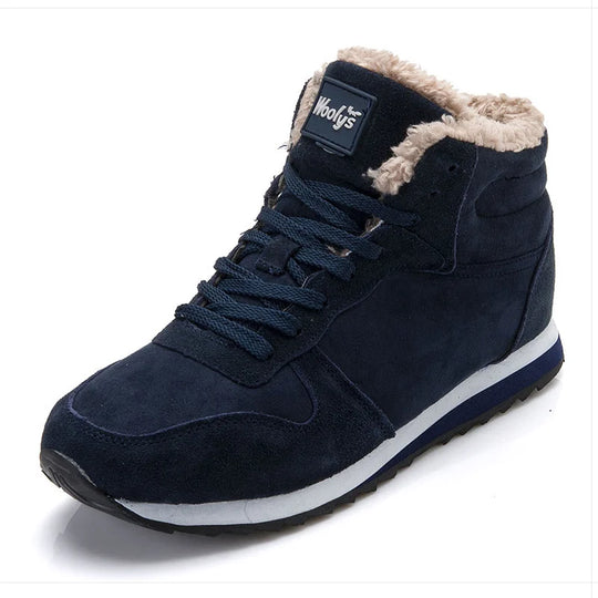 Winter Sports Black and Blue Winter Boots Ankle