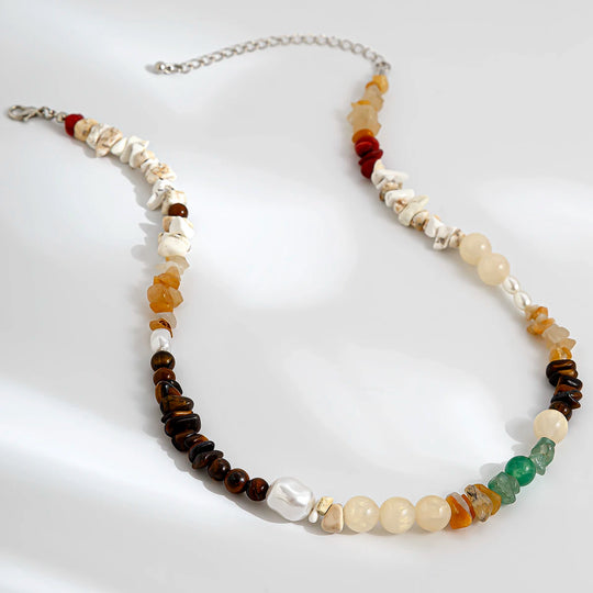 Chloride  Acrylic Geometric Bead Necklace