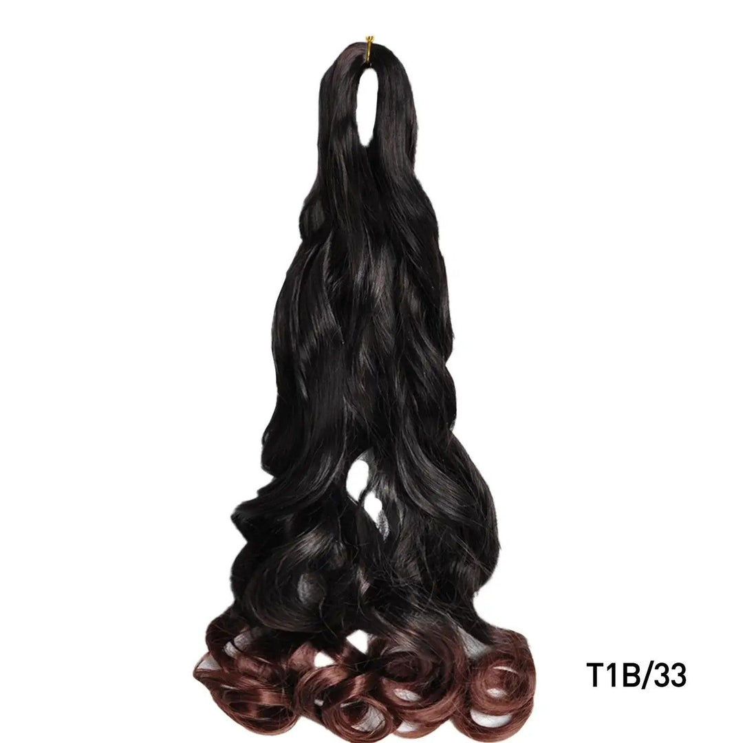 Loose Wave Spiral Curl Braids Synthetic Hair French Curls - Samslivos