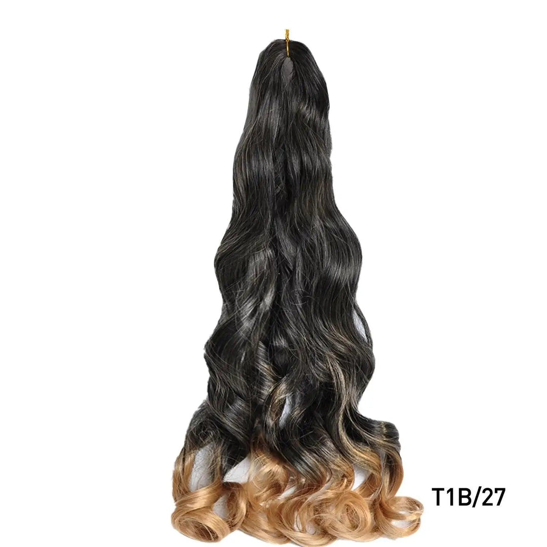 Loose Wave Spiral Curl Braids Synthetic Hair French Curls - Samslivos