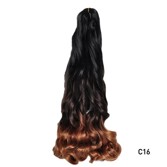 Loose Wave Spiral Curl Braids Synthetic Hair French Curls - Samslivos