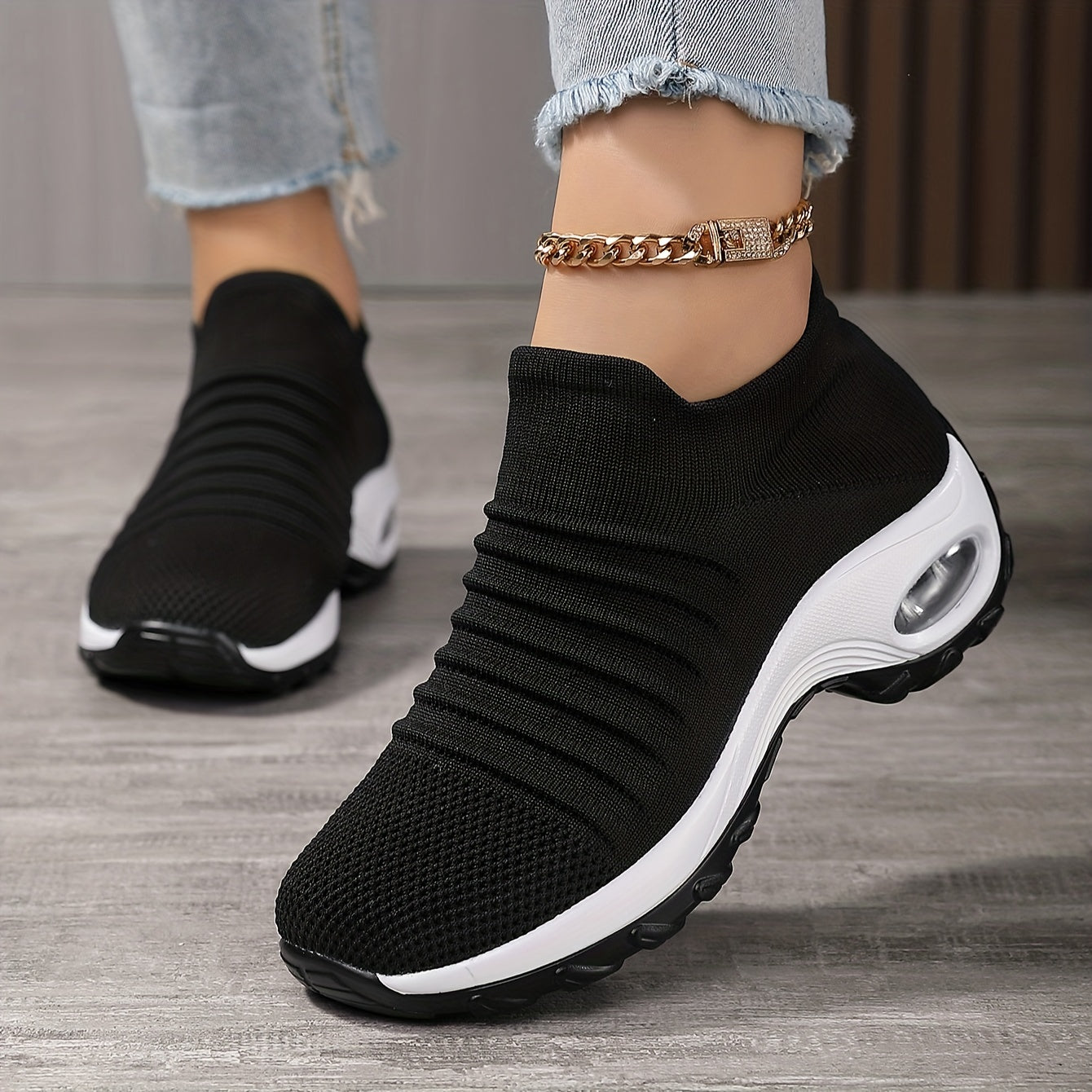 Lightweight Breathable Chunky Sneakers with Air Cushion