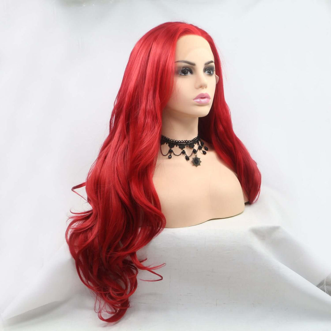 Lace Front Wigs 13*3" Synthetic Long Wavy 24" 130% Density - Samslivos
