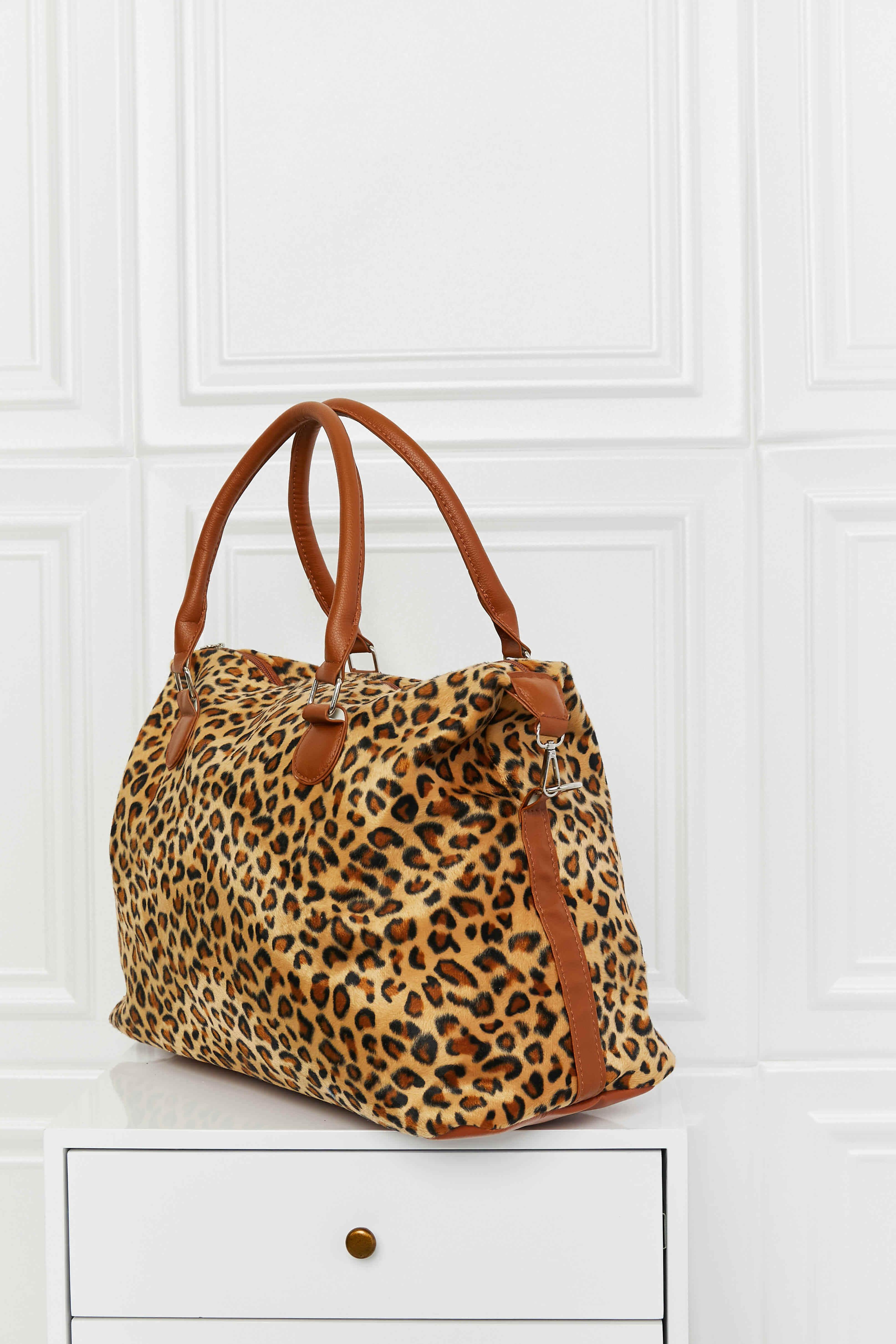 Design Animal Print Brushed Weekender Bag - SAMFILS