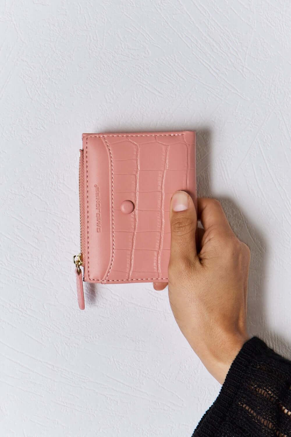 David Jones Texture PU Leather Mini Wallet - SAMFILS