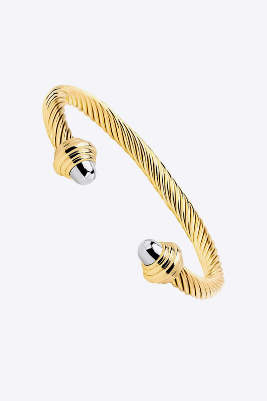 Stainless Steel Twisted Open Bracelet - Samslivos