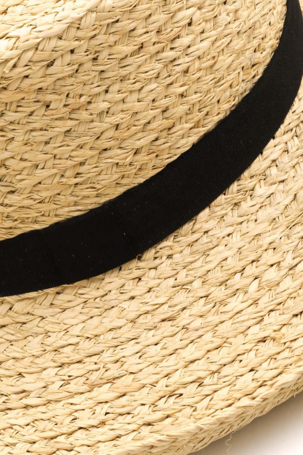 Fame Wide Brim Straw Weave Timeless Look Hat - SAMFILS