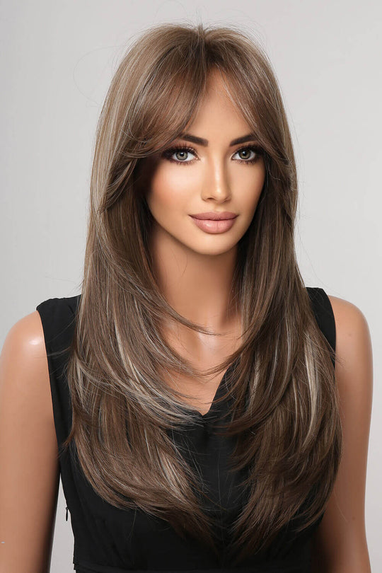 Full-Machine Wigs Synthetic 13*1" Long Straight 22" - Samslivos