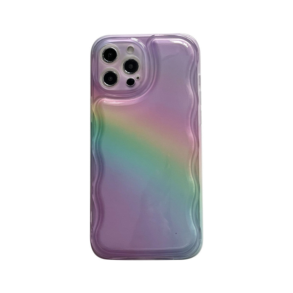 Transparent Rainbow Headset Drop Proof Phone Case