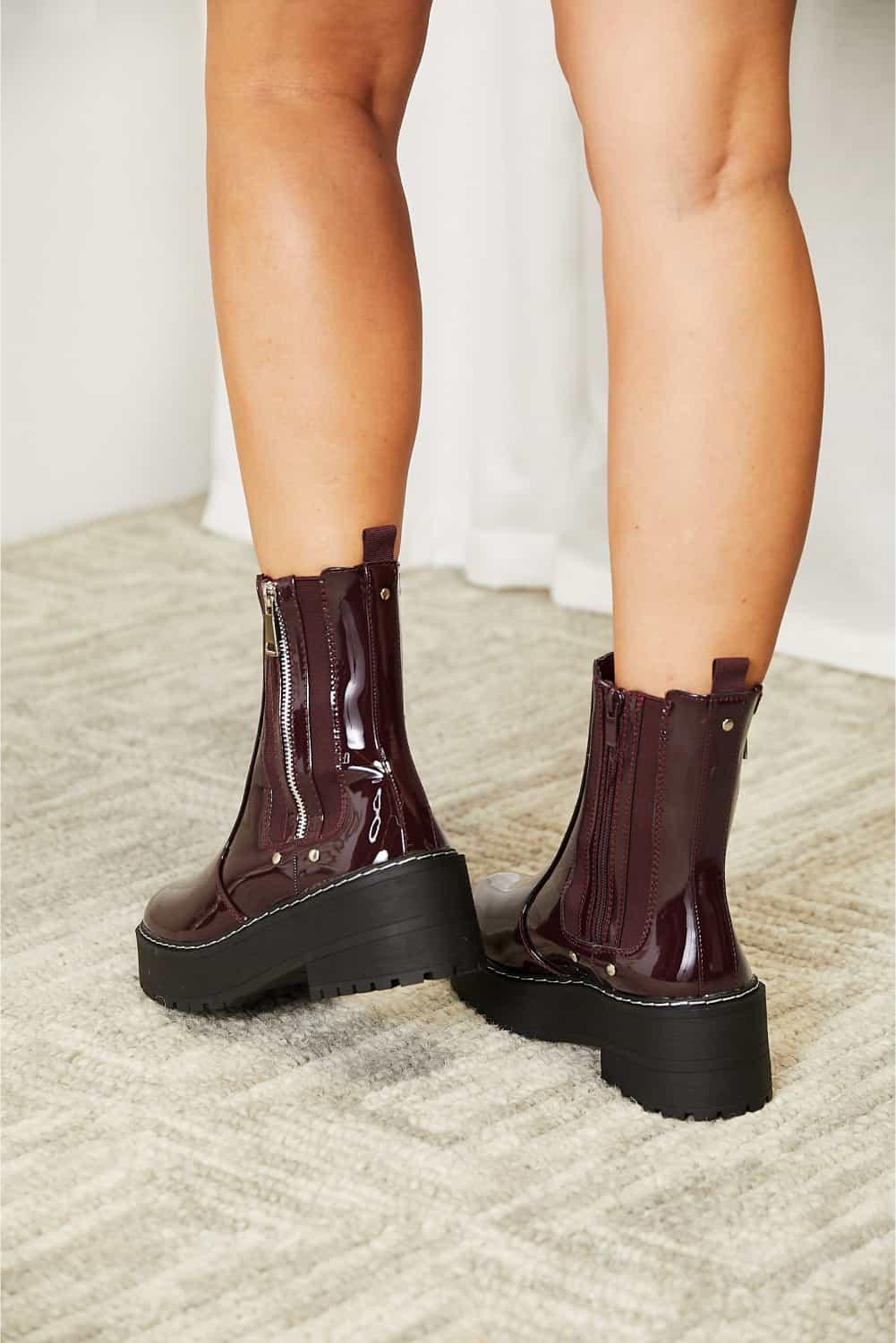 Forever Link Side Zip Platform Boots - SAMFILS