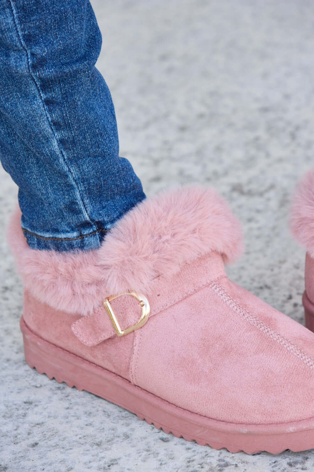 Forever Link Furry Chunky Thermal Ankle Boots - Samslivos