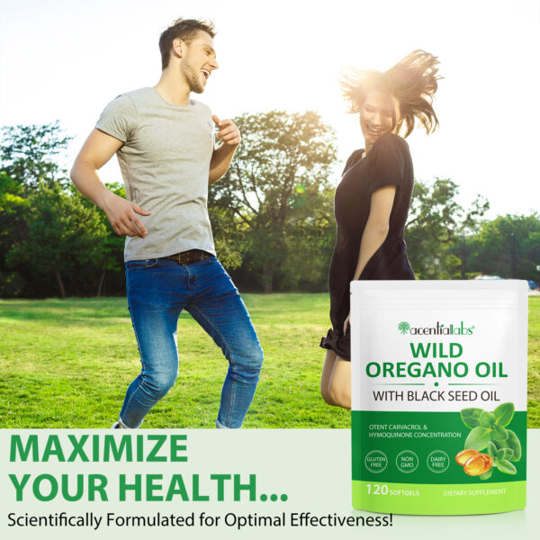 Acentiallabs Organic Wild Oregano Oil Capsules 6000mg - Image 4