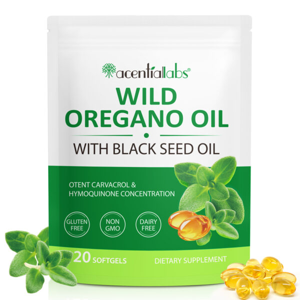 Acentiallabs Organic Wild Oregano Oil Capsules 6000mg - Image 2