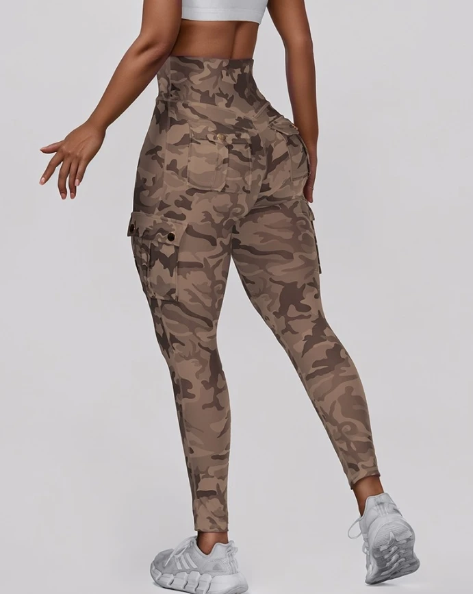 Elegant Fashion Women's High Waist  Camouflage Skinny Pants - Image 7