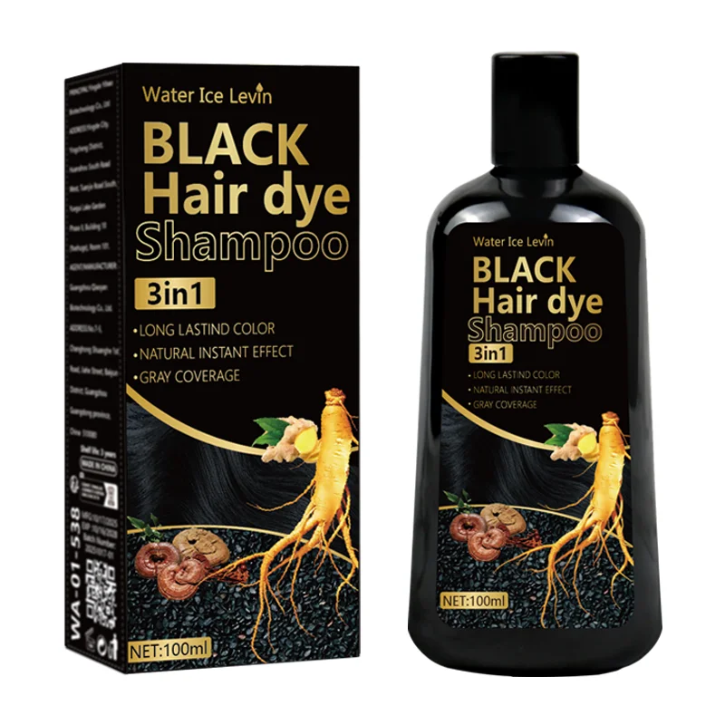 Black Hair Dye Shampoo 3in1 | Ginger-Biotin Lasting - Image 6