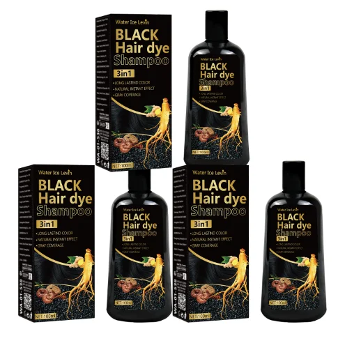 Black Hair Dye Shampoo 3in1 | Ginger-Biotin Lasting - Image 7
