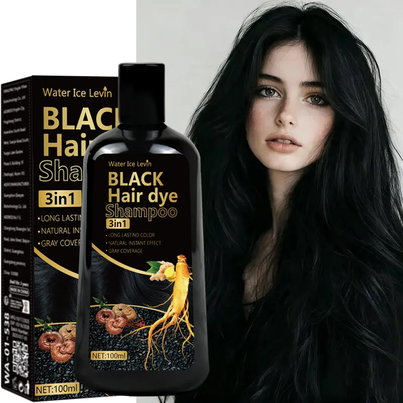 Black Hair Dye Shampoo 3in1 | Ginger-Biotin Lasting - Image 3